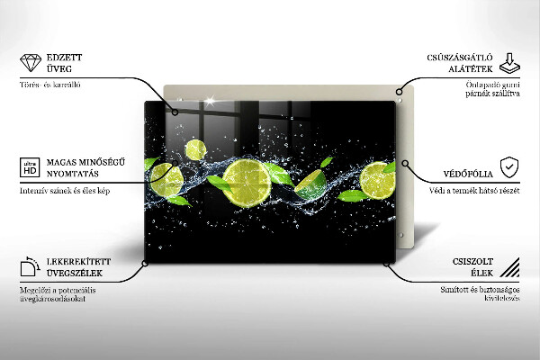 Protège plaque de cuisson Eau de menthe citronnée