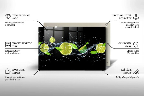 Protège plaque de cuisson Eau de menthe citronnée