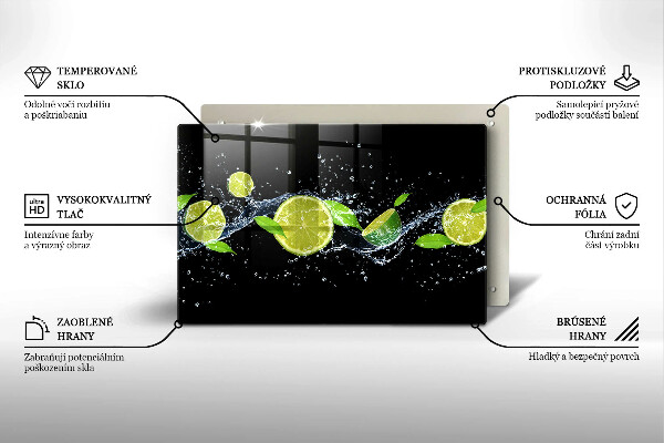 Protège plaque de cuisson Eau de menthe citronnée