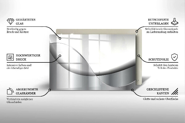 Protège plaque de cuisson Conception de lignes abstraites