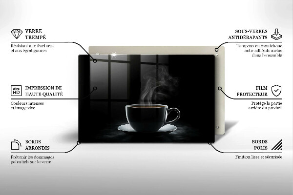 Protection pour plaque de cuisson Tasse de café chaude