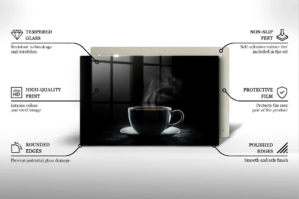 Protection pour plaque de cuisson Tasse de café chaude