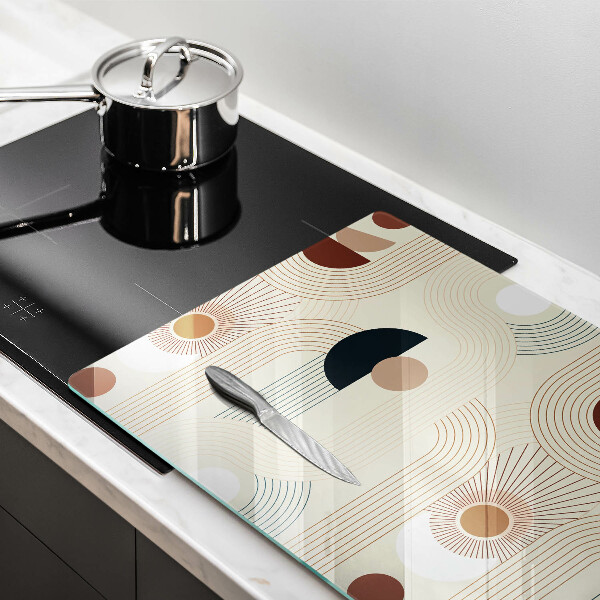 Protège plaque de cuisson Formes géométriques bohèmes
