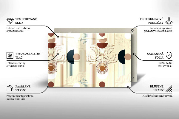 Protège plaque de cuisson Formes géométriques bohèmes