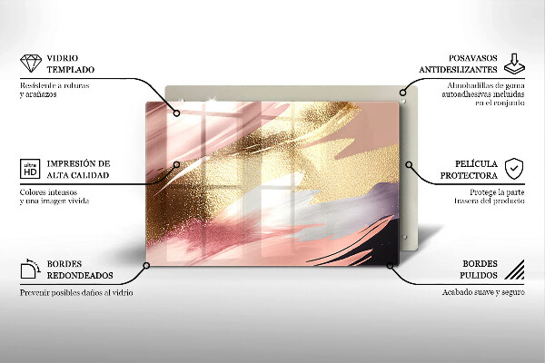 Protège plaque de cuisson Taches pastel