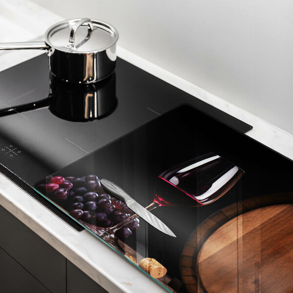 Protège plaque de cuisson Verre à vin en tonneau