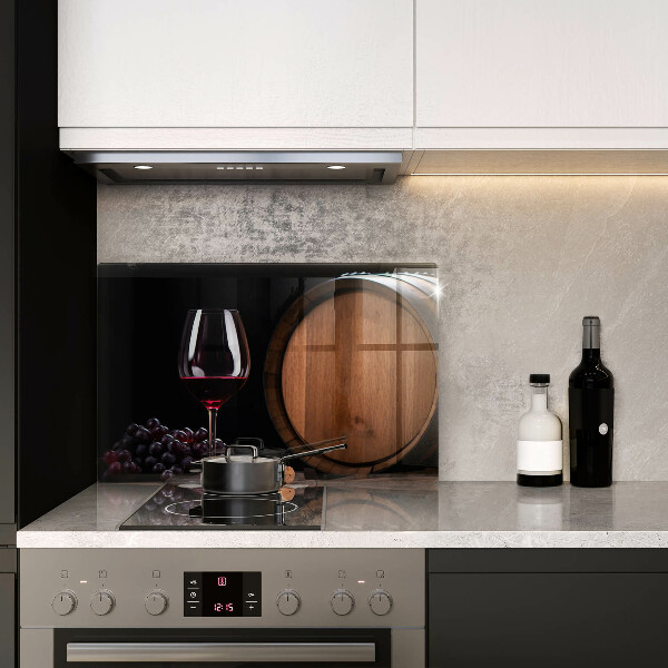 Protège plaque de cuisson Verre à vin en tonneau