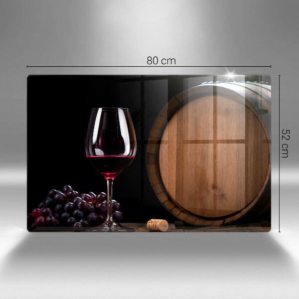 Protège plaque de cuisson Verre à vin en tonneau