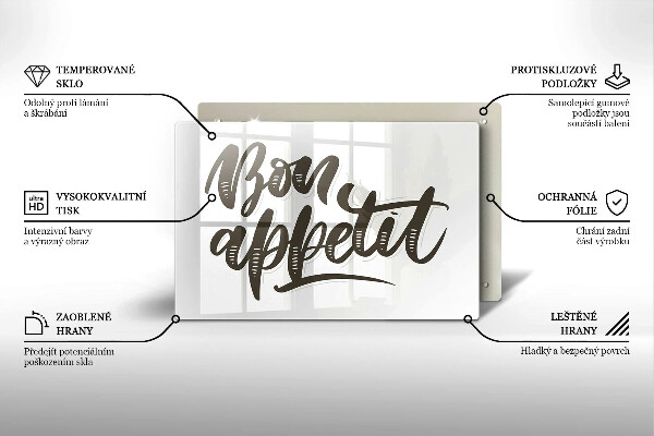 Protège plaque de cuisson Inscription Bon Appetit