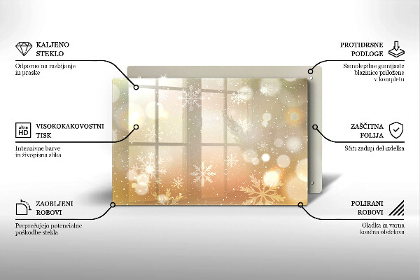 Protège plaque de cuisson Flocons de neige