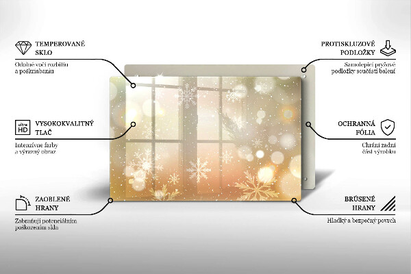 Protège plaque de cuisson Flocons de neige
