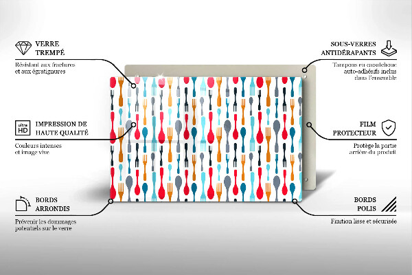 Protège plaque de cuisson Illustration de cuillère