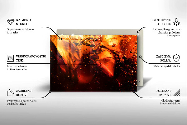 Protège plaque de cuisson Boisson au cola avec de la glace