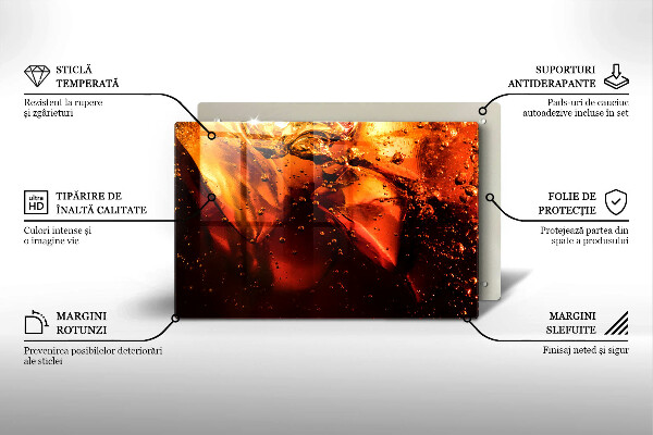 Protège plaque de cuisson Boisson au cola avec de la glace