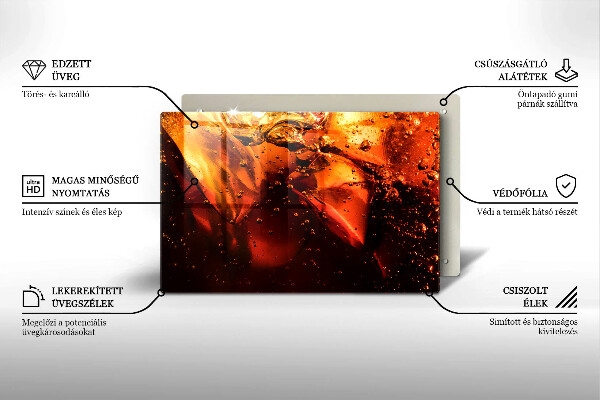 Protège plaque de cuisson Boisson au cola avec de la glace