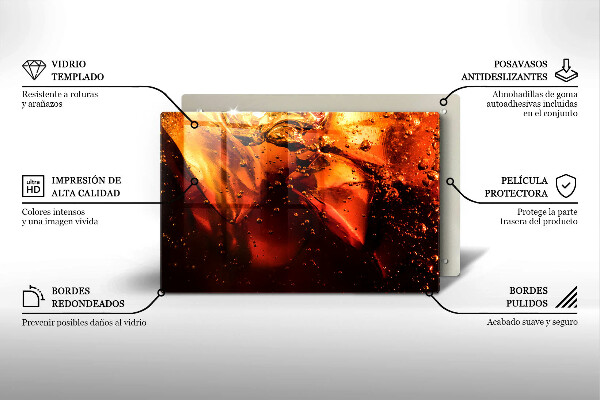 Protège plaque de cuisson Boisson au cola avec de la glace