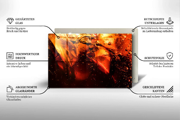Protège plaque de cuisson Boisson au cola avec de la glace