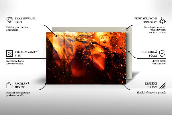 Protège plaque de cuisson Boisson au cola avec de la glace