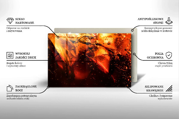 Protège plaque de cuisson Boisson au cola avec de la glace