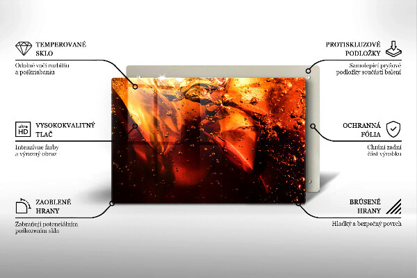 Protège plaque de cuisson Boisson au cola avec de la glace