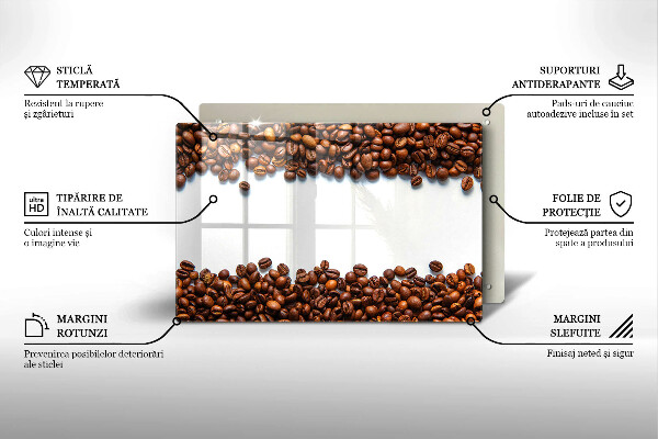 Protège plaque de cuisson Grains de café