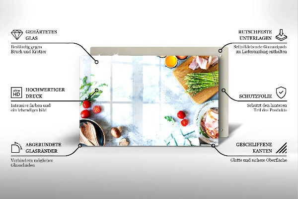 Protège plaque de cuisson Ingrédients en cuisine