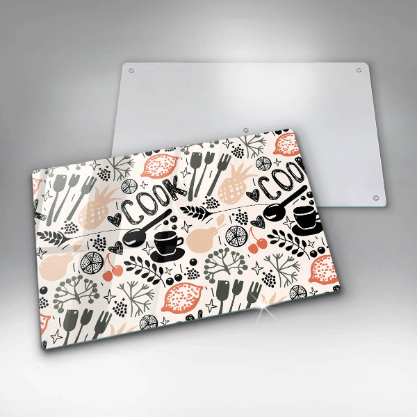 Protège plaque de cuisson Motif de cuisine de dessin animé