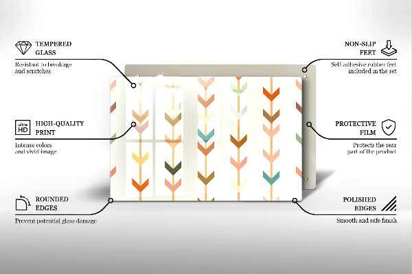 Protège plaque de cuisson Éléments géométriques