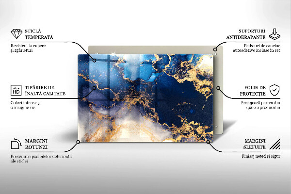 Protège plaque de cuisson Abstraction de marbre