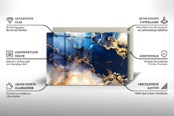 Protège plaque de cuisson Abstraction de marbre