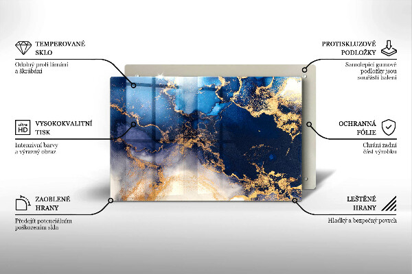 Protège plaque de cuisson Abstraction de marbre