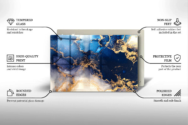 Protège plaque de cuisson Abstraction de marbre