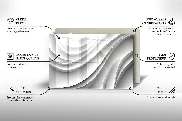 Protège plaque de cuisson Lignes géométriques