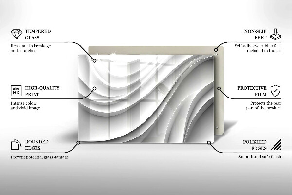 Protège plaque de cuisson Lignes géométriques