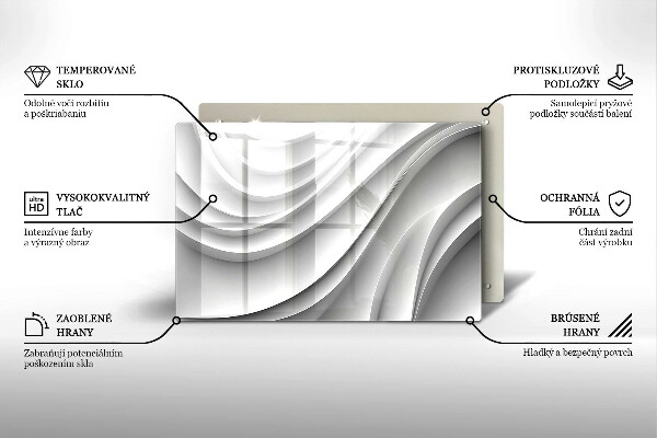 Protège plaque de cuisson Lignes géométriques