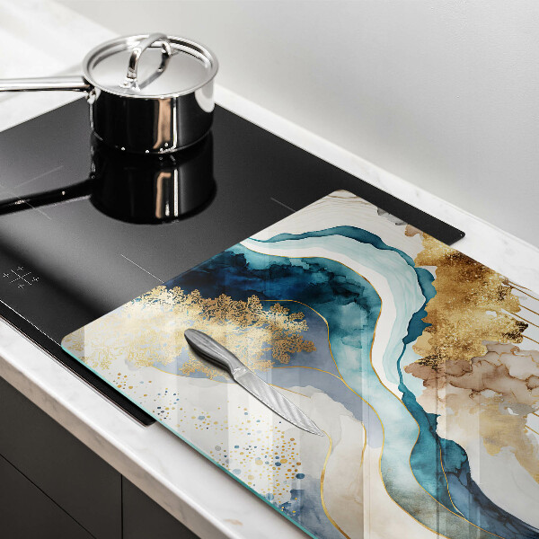 Protège plaque de cuisson Marbre coloré