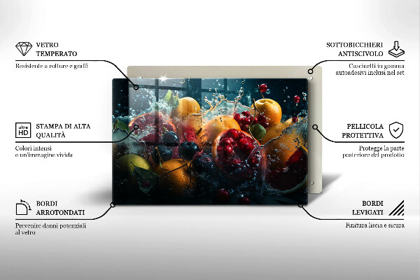 Protège plaque de cuisson Fruits dans l'eau