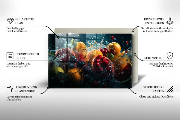 Protège plaque de cuisson Fruits dans l'eau