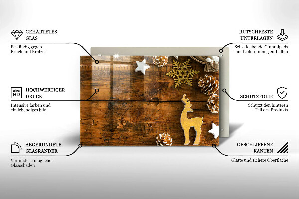 Protège plaque de cuisson décorations de Noël