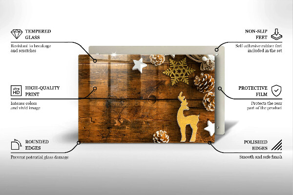 Protège plaque de cuisson décorations de Noël