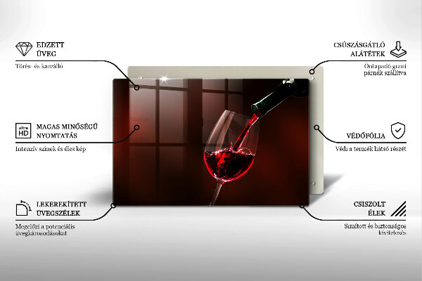 Protège plaque de cuisson Un verre de vin