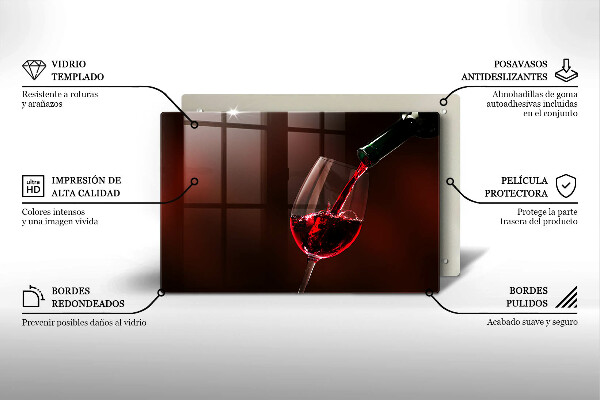 Protège plaque de cuisson Un verre de vin