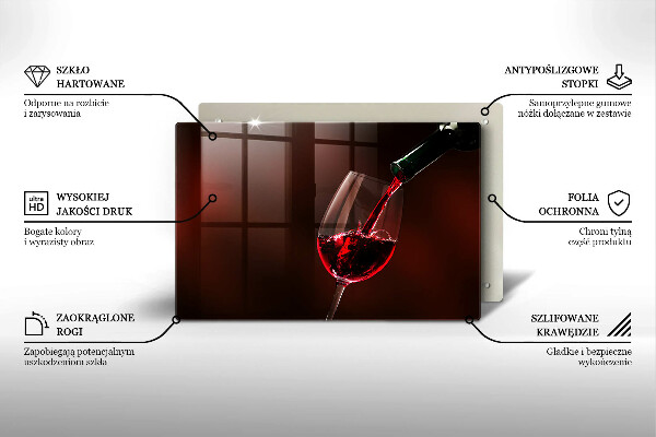 Protège plaque de cuisson Un verre de vin