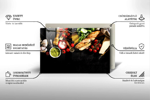 Protège plaque de cuisson Ingrédients et épices italiens