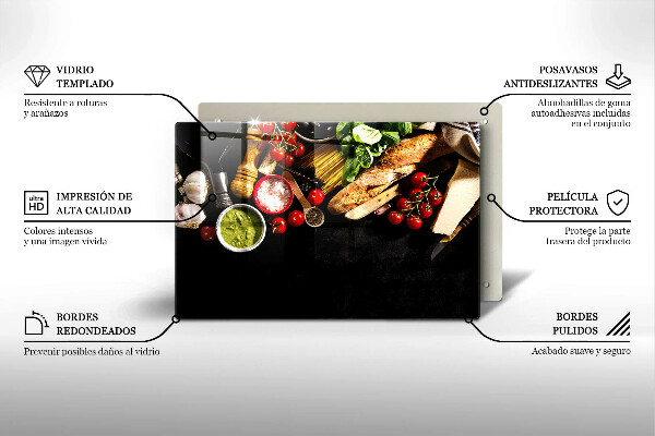 Protège plaque de cuisson Ingrédients et épices italiens