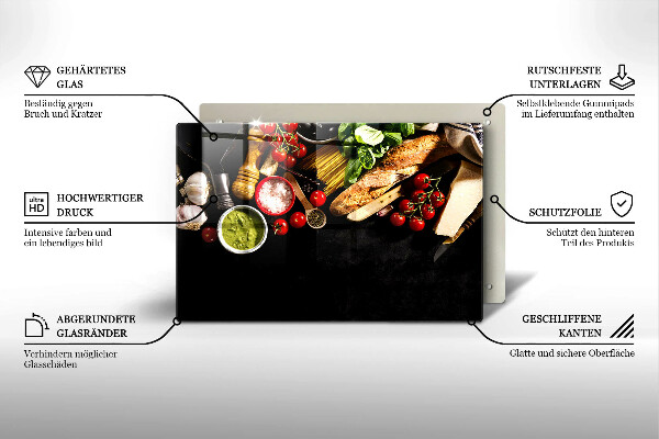 Protège plaque de cuisson Ingrédients et épices italiens