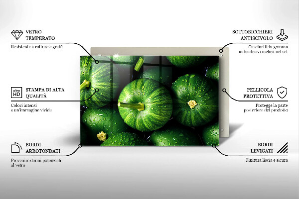 Protège plaque de cuisson Citrouilles vertes