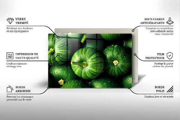 Protège plaque de cuisson Citrouilles vertes