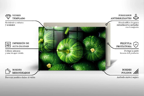 Protège plaque de cuisson Citrouilles vertes