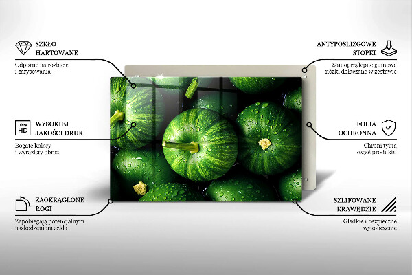 Protège plaque de cuisson Citrouilles vertes
